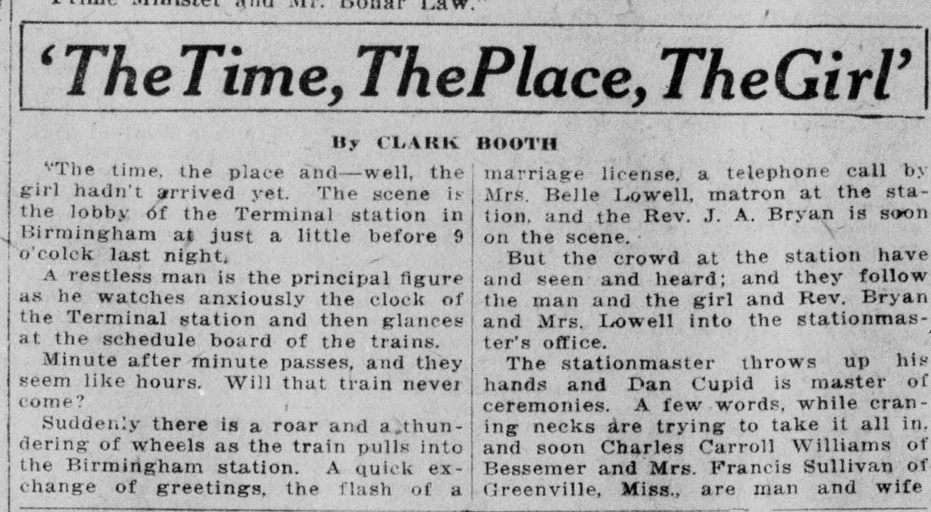 The Time/, The Place, The Girl